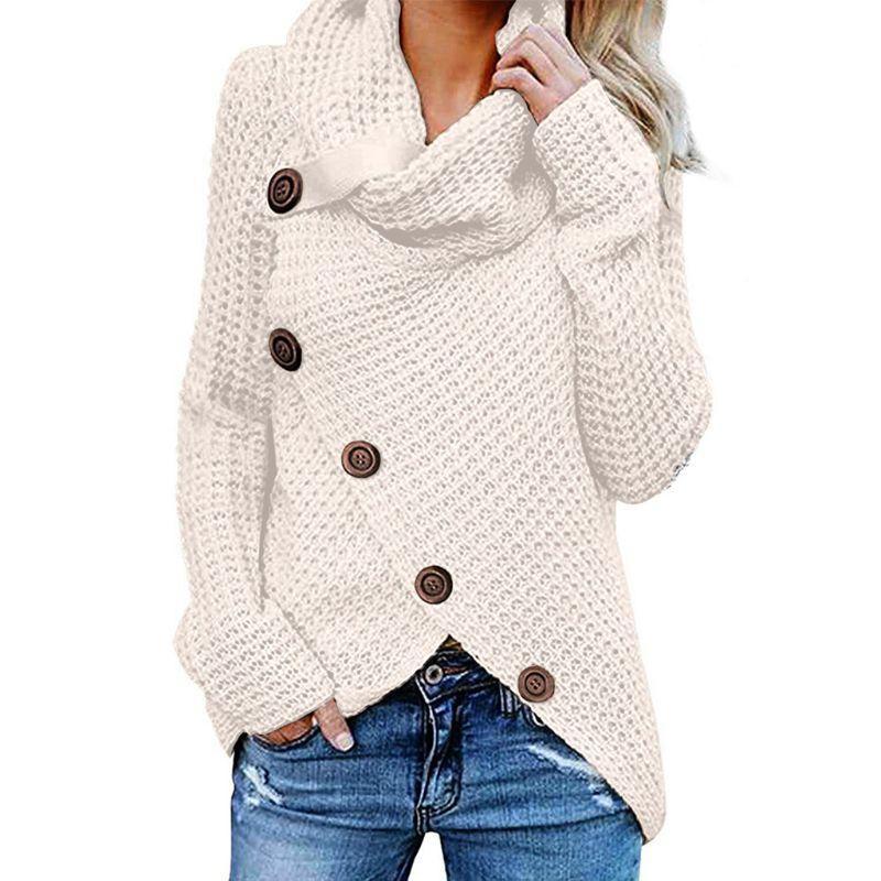 Maglione Collo ad Anello Asimmetrico Donna