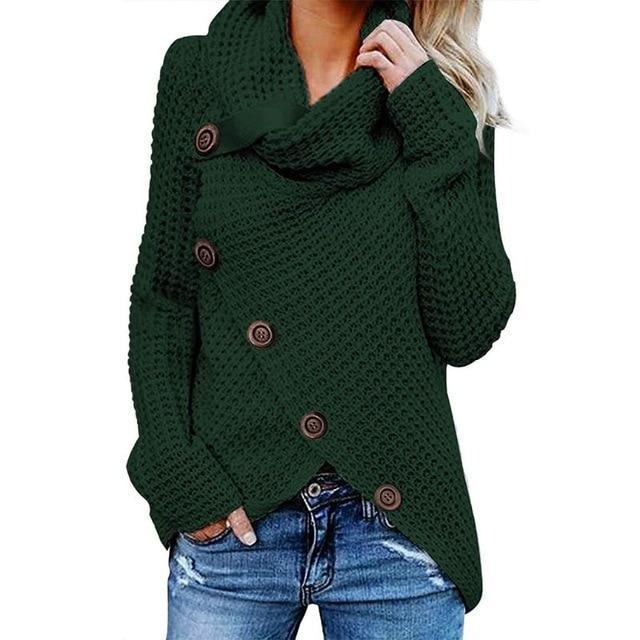 Maglione Collo ad Anello Asimmetrico Donna