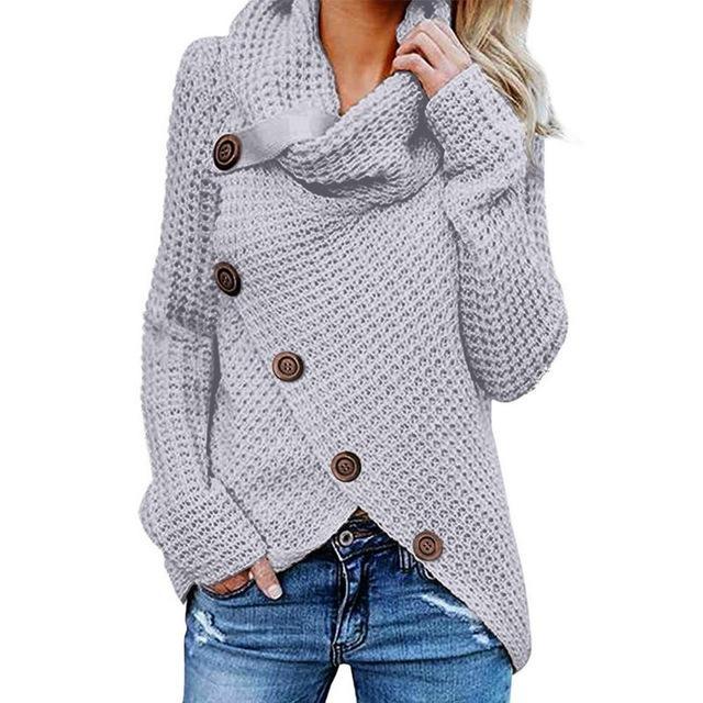 Maglione Collo ad Anello Asimmetrico Donna