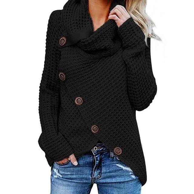 Maglione Collo ad Anello Asimmetrico Donna