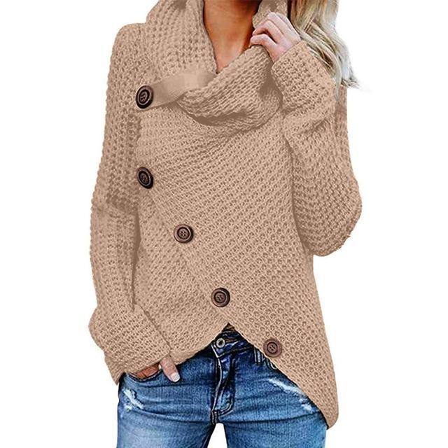 Maglione Collo ad Anello Asimmetrico Donna
