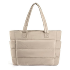 Borsa Tote Trapuntata con Zip Donna