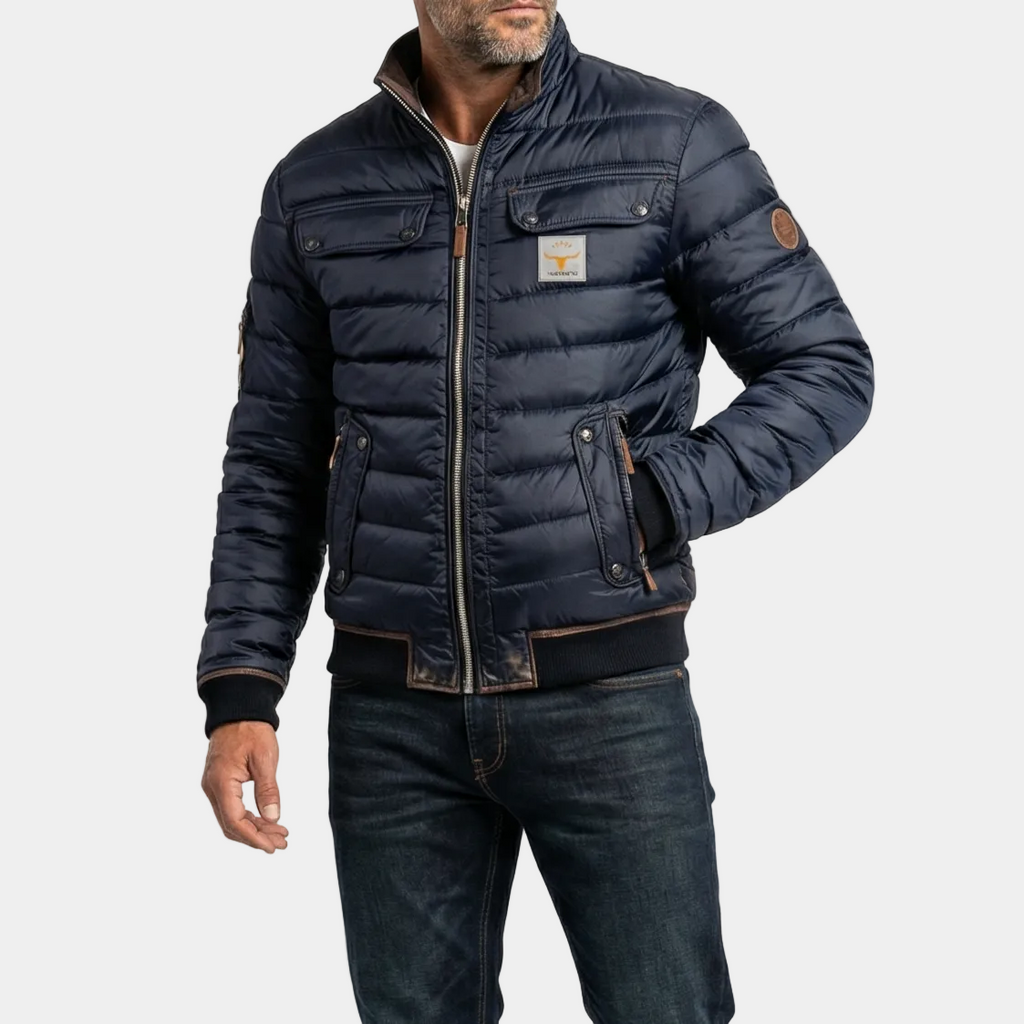 Giubbotto Trapuntato con Zip Uomo