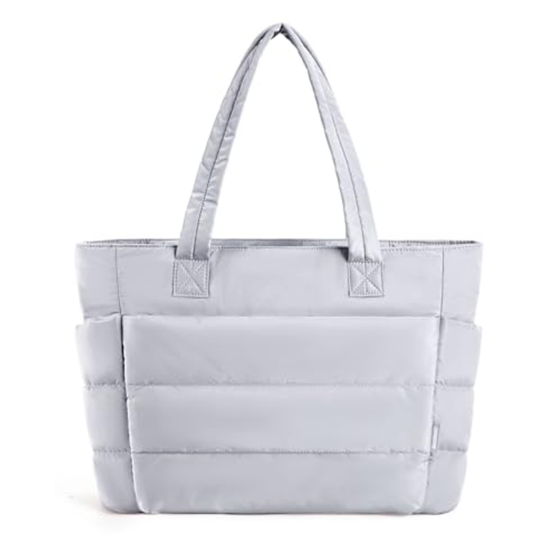 Borsa Tote Trapuntata con Zip Donna