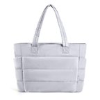 Borsa Tote Trapuntata con Zip Donna